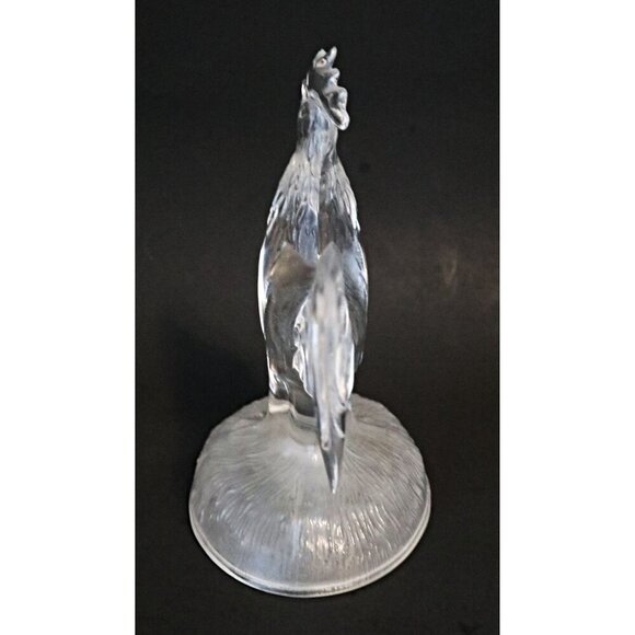 Vintage Glass Rooster Figurine Paperweight - Picture 4 of 5